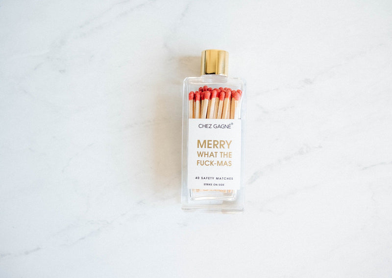 arlo-merry-what-the-fuck-mas-glass-bottle-holiday-matches