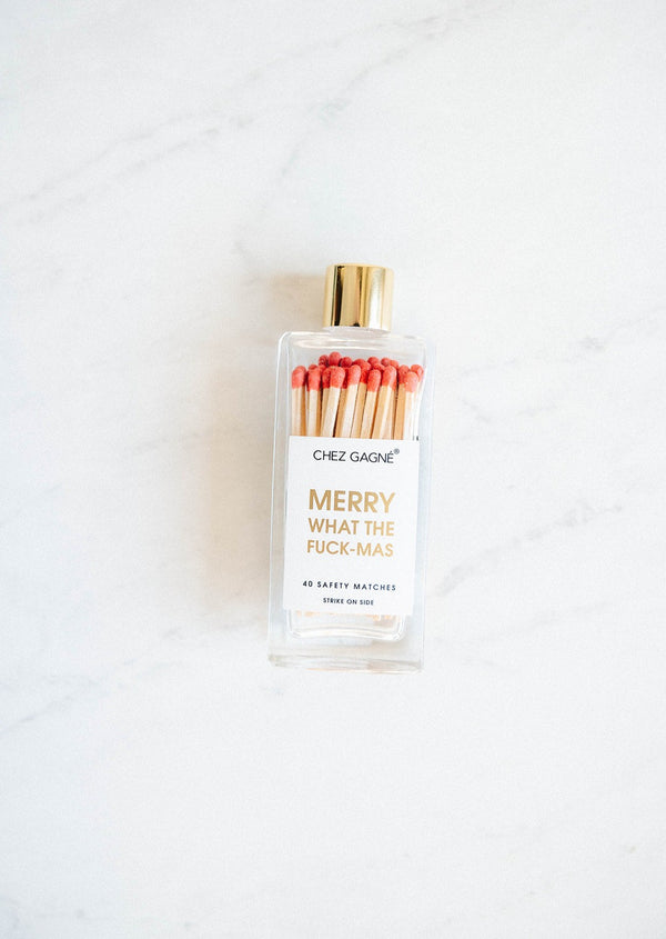 arlo-merry-what-the-fuck-mas-glass-bottle-holiday-matches