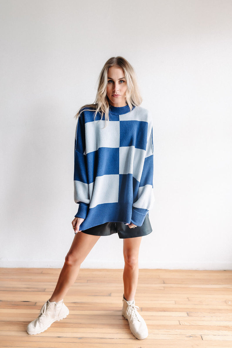 arlo-free-people-checker-easy-street-tunic-pullover-blueprint-combo