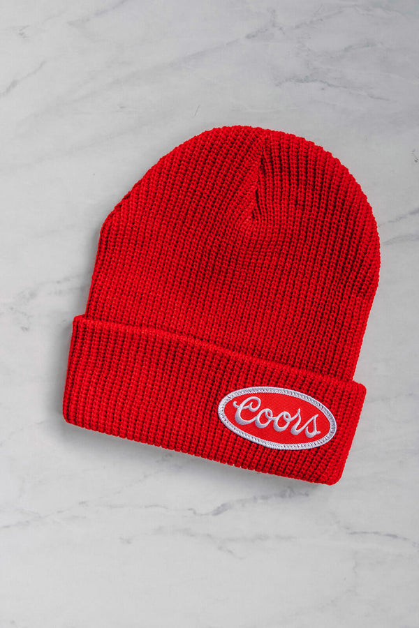 arlo-coors-patch-red-beanie